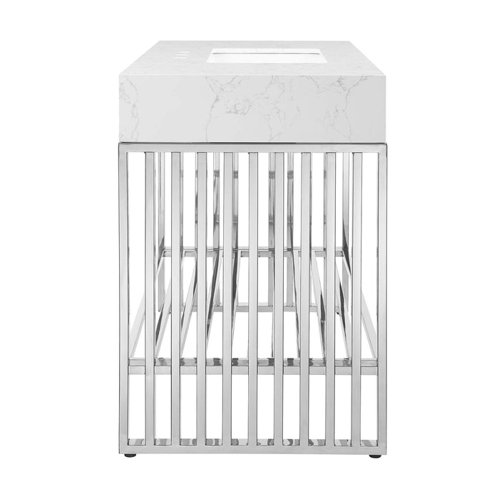 48-Inch Ethel Bathroom Vanity – Contemporary Wood Design with Storage Shelf