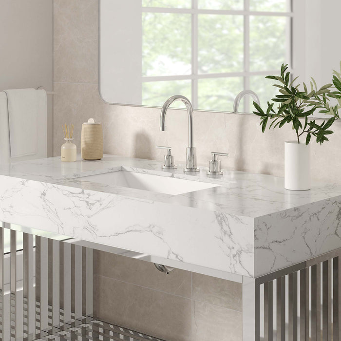 48-Inch Ethel Bathroom Vanity – Contemporary Wood Design with Storage Shelf