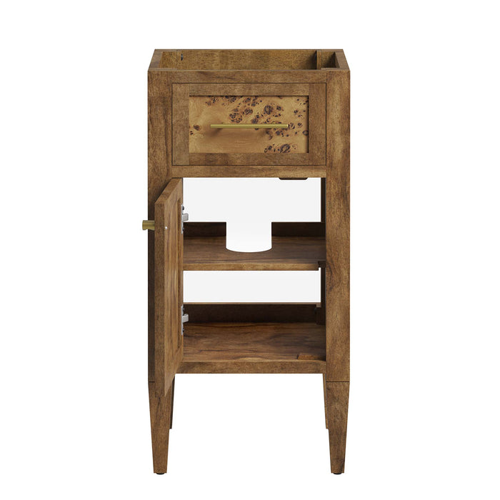 18-Inch Amare Vanity Cabinet by Modway – Space-Saving Wood Bathroom Cabinet Without Sink