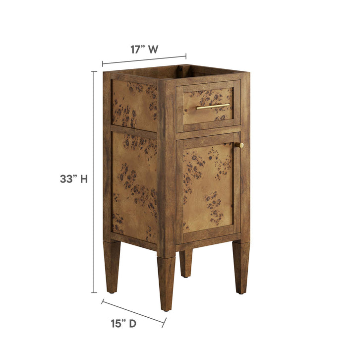 18-Inch Amare Vanity Cabinet by Modway – Space-Saving Wood Bathroom Cabinet Without Sink