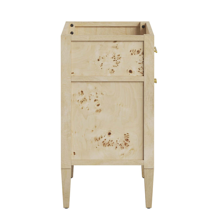 24-Inch Nazari Vanity Cabinet – Solid Wood Bathroom Base for Vessel Sink