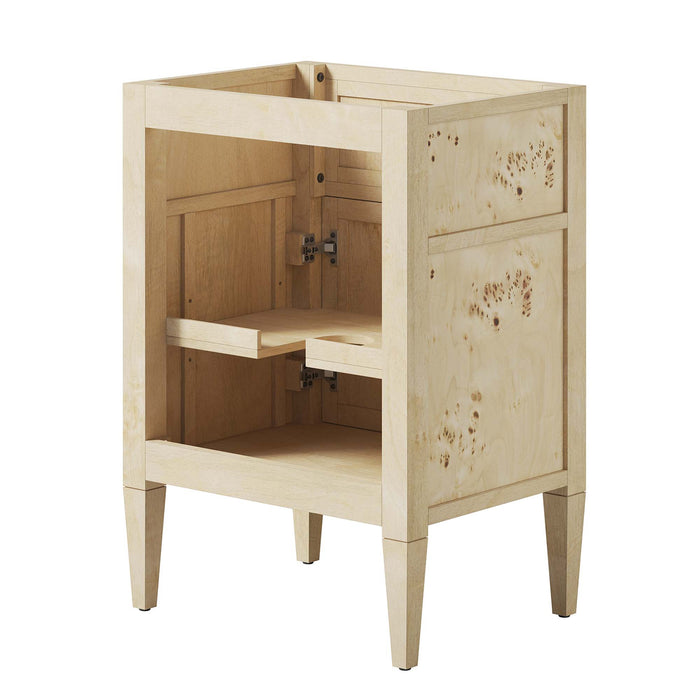 24-Inch Nazari Vanity Cabinet – Solid Wood Bathroom Base for Vessel Sink