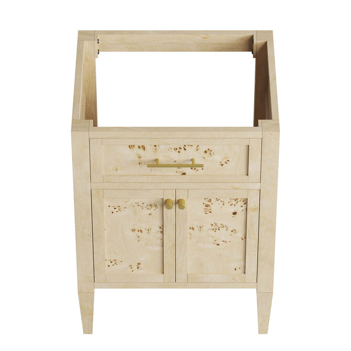 24-Inch Nazari Vanity Cabinet – Solid Wood Bathroom Base for Vessel Sink