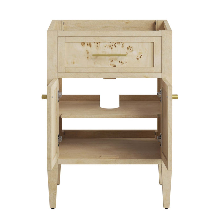 24-Inch Nazari Vanity Cabinet – Solid Wood Bathroom Base for Vessel Sink