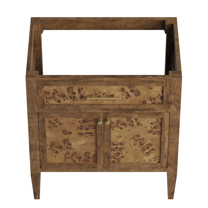30-Inch Santin Vanity Cabinet – Solid Wood Freestanding Bathroom Base (No Sink Included)