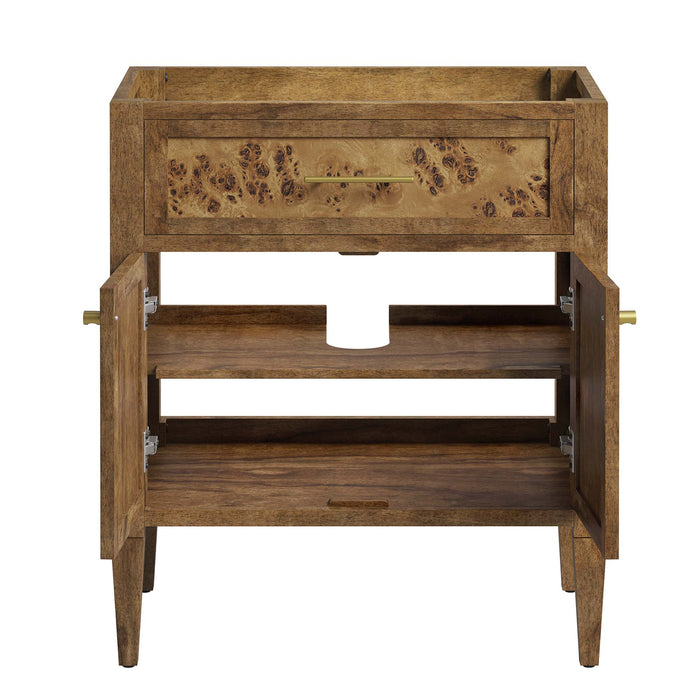 30-Inch Santin Vanity Cabinet – Solid Wood Freestanding Bathroom Base (No Sink Included)