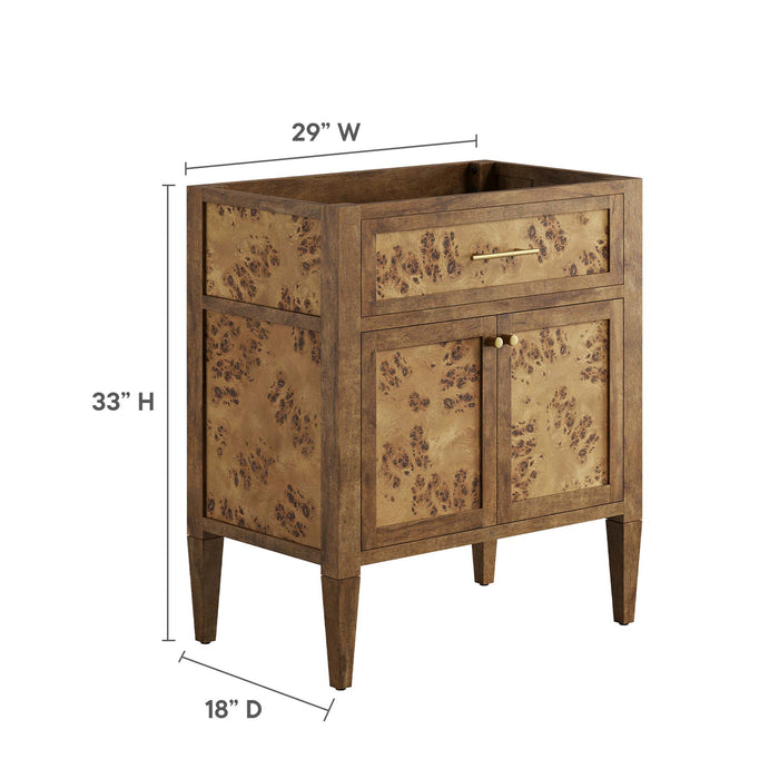 30-Inch Santin Vanity Cabinet – Solid Wood Freestanding Bathroom Base (No Sink Included)