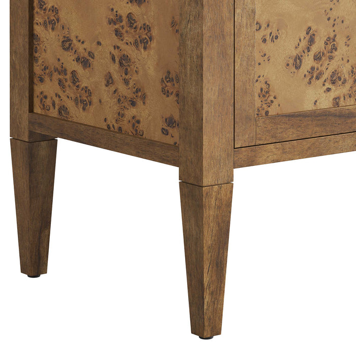 36-Inch Jewel Vanity Cabinet – Solid Wood Frame for Vessel Sink with Open Storage