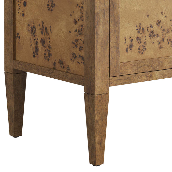 48-Inch Ananas Bathroom Vanity – Freestanding Wood Cabinet with Dual Sinks and Open Storage