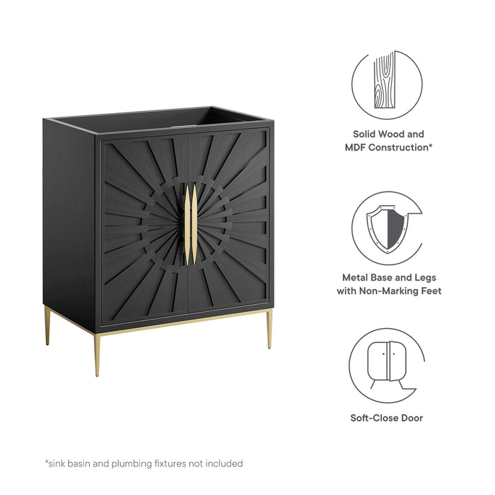 30-Inch Single Vanity Cabinet – Compact Wood Bathroom Base, No Sink Included