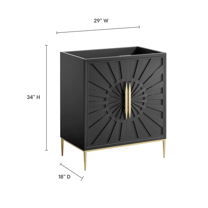 30-Inch Single Vanity Cabinet – Compact Wood Bathroom Base, No Sink Included