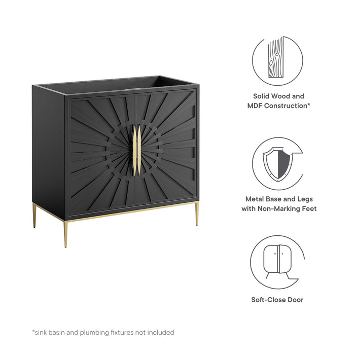 36-Inch Ciara Vanity Cabinet Only – Modern Wood Bathroom Base, No Basin Included