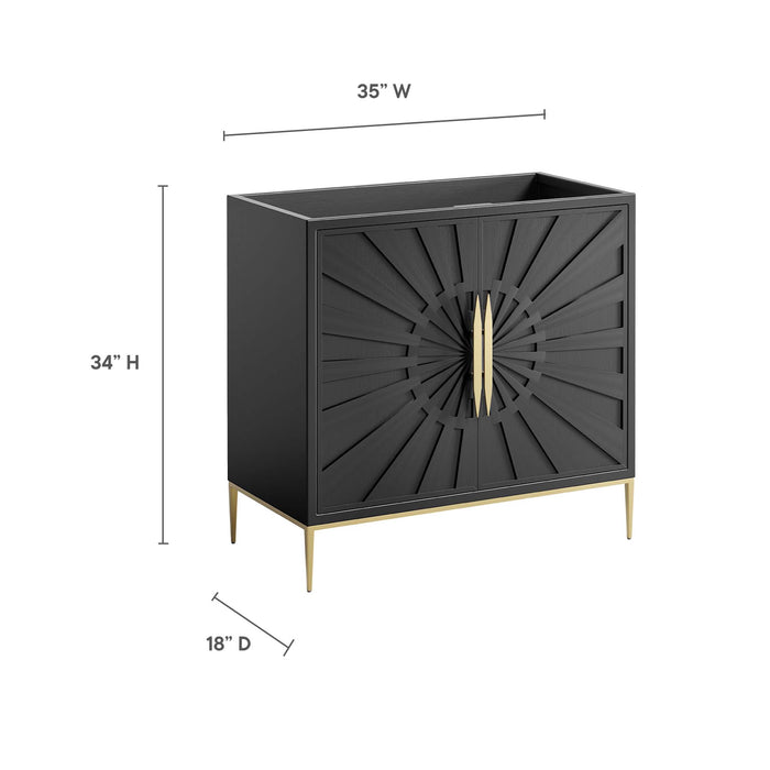 36-Inch Ciara Vanity Cabinet Only – Modern Wood Bathroom Base, No Basin Included