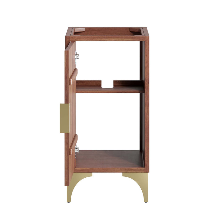18-Inch Niles Vanity Cabinet – Minimalist Open Shelf Bathroom Base, No Sink Included