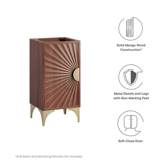 18-Inch Niles Vanity Cabinet – Minimalist Open Shelf Bathroom Base, No Sink Included