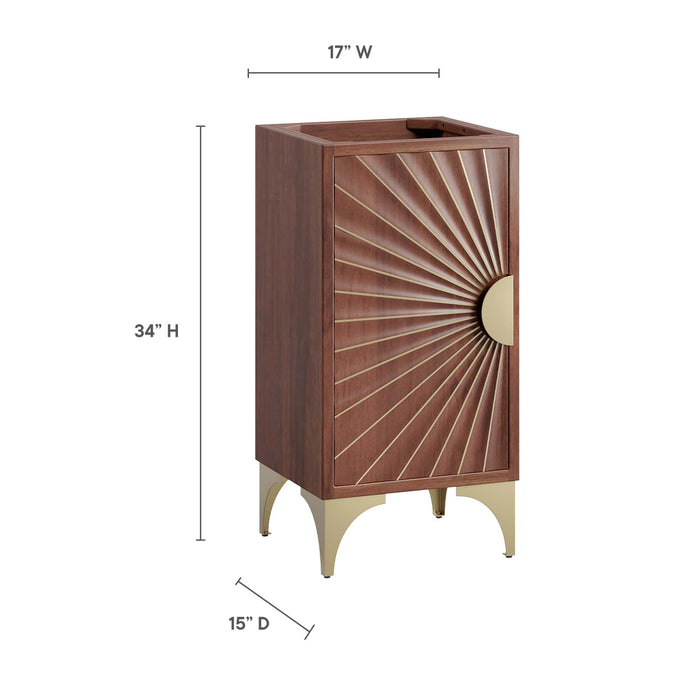 18-Inch Niles Vanity Cabinet – Minimalist Open Shelf Bathroom Base, No Sink Included