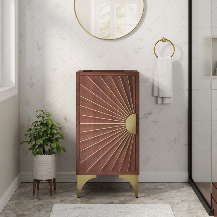 18-Inch Niles Vanity Cabinet – Minimalist Open Shelf Bathroom Base, No Sink Included