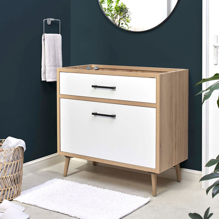 36-Inch Rita Vanity Cabinet – Solid Wood Bath Cabinet with Contemporary Style & Sink Not Included