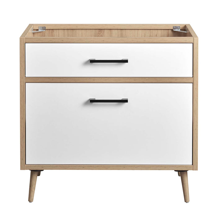 36-Inch Rita Vanity Cabinet – Solid Wood Bath Cabinet with Contemporary Style & Sink Not Included