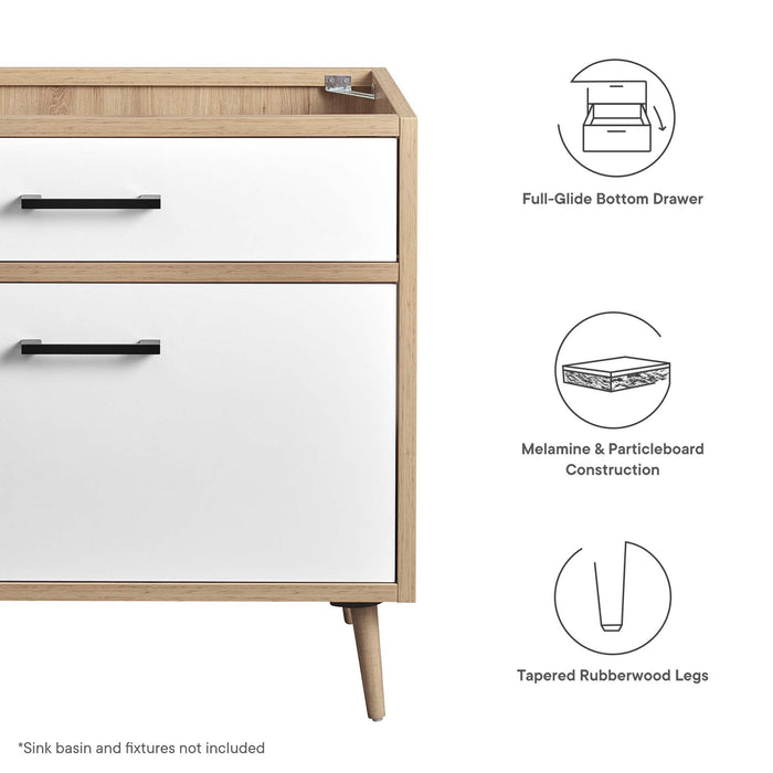 36-Inch Rita Vanity Cabinet – Solid Wood Bath Cabinet with Contemporary Style & Sink Not Included