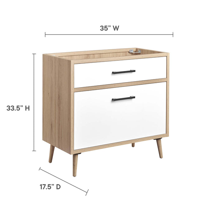 36-Inch Rita Vanity Cabinet – Solid Wood Bath Cabinet with Contemporary Style & Sink Not Included