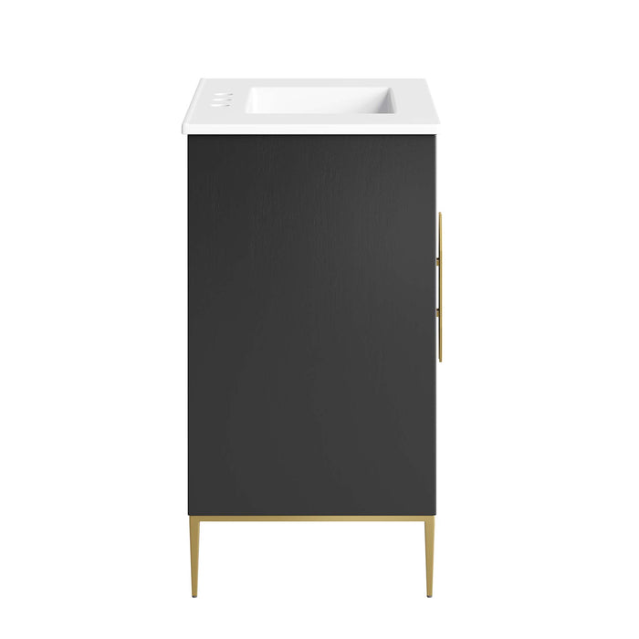 30-Inch Garson Freestanding Bathroom Vanity – Compact Modern Wood Cabinet with Integrated Sink