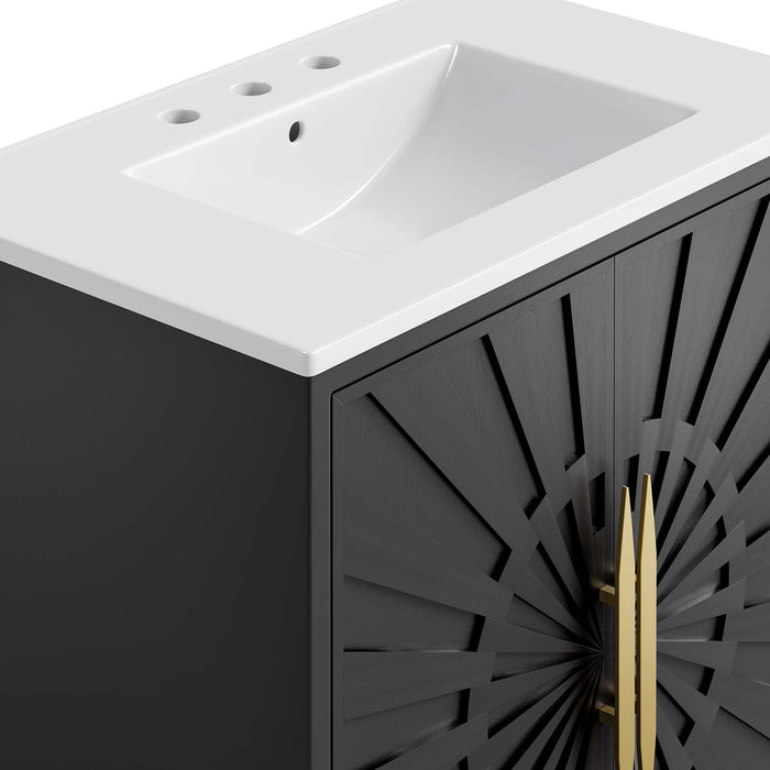 30-Inch Garson Freestanding Bathroom Vanity – Compact Modern Wood Cabinet with Integrated Sink