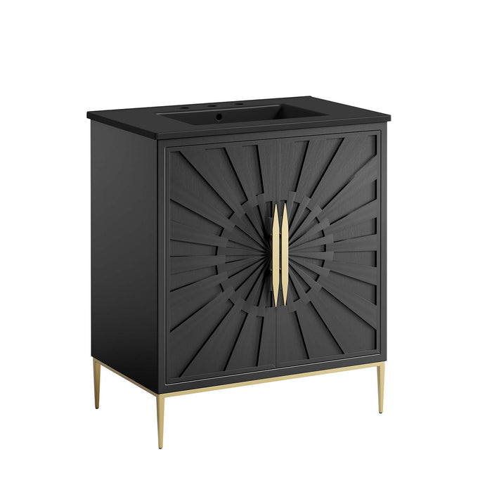 30-Inch Crispis Bathroom Vanity – Sleek Wood Frame with Sink and Soft-Close Storage