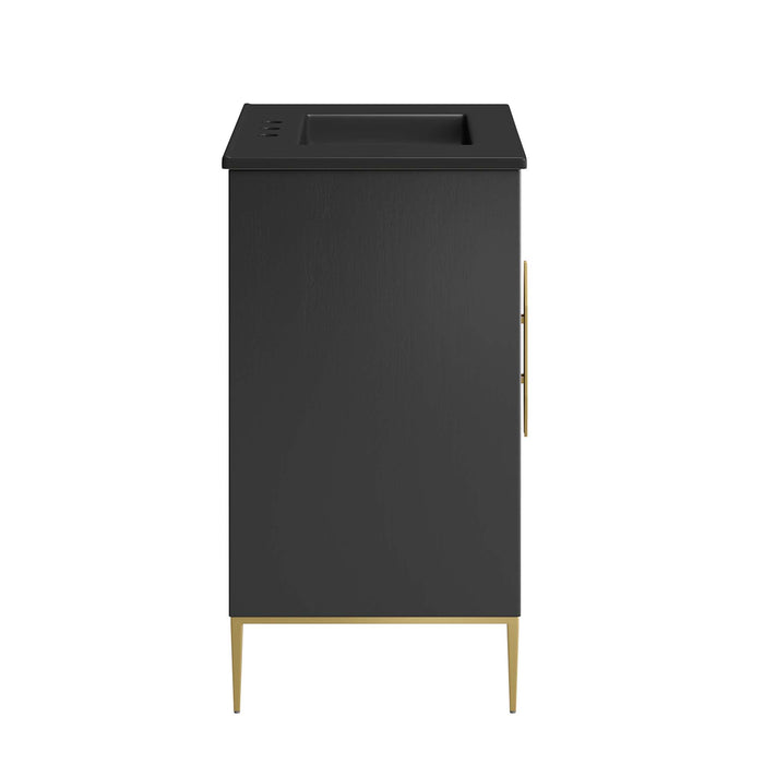 30-Inch Crispis Bathroom Vanity – Sleek Wood Frame with Sink and Soft-Close Storage