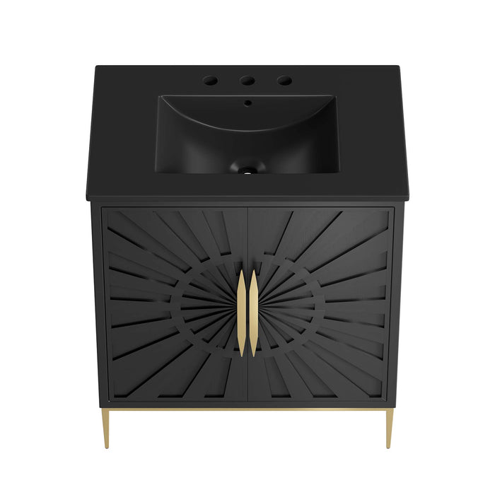 30-Inch Crispis Bathroom Vanity – Sleek Wood Frame with Sink and Soft-Close Storage
