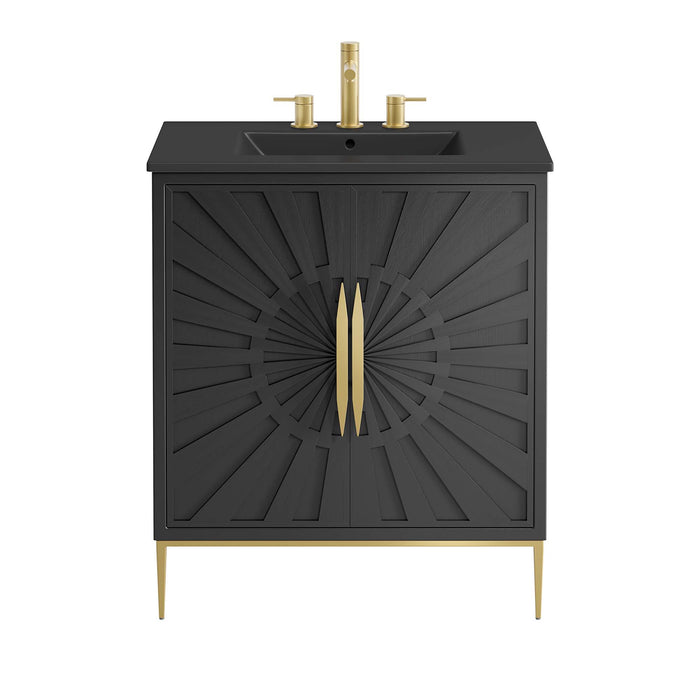 30-Inch Crispis Bathroom Vanity – Sleek Wood Frame with Sink and Soft-Close Storage