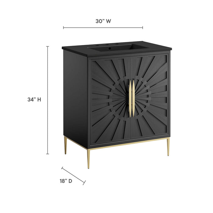 30-Inch Crispis Bathroom Vanity – Sleek Wood Frame with Sink and Soft-Close Storage