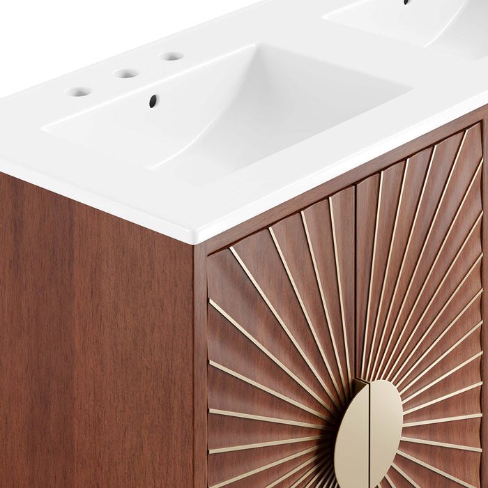 48-Inch Nevina Double Vanity – Wide Freestanding Wood Cabinet with Integrated Dual Sinks