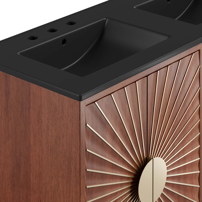 48-Inch Misae Double Sink Vanity – Wide Freestanding Wood Cabinet with Built-In Basins