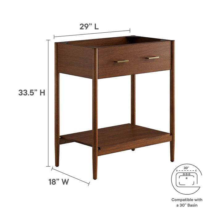 30-Inch Keswick Bathroom Cabinet – Minimalist Look with Sink Compatible