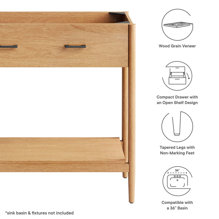 36-Inch Constanza Wood Bathroom Vanity – Modern Cabinet, Sink Not Included