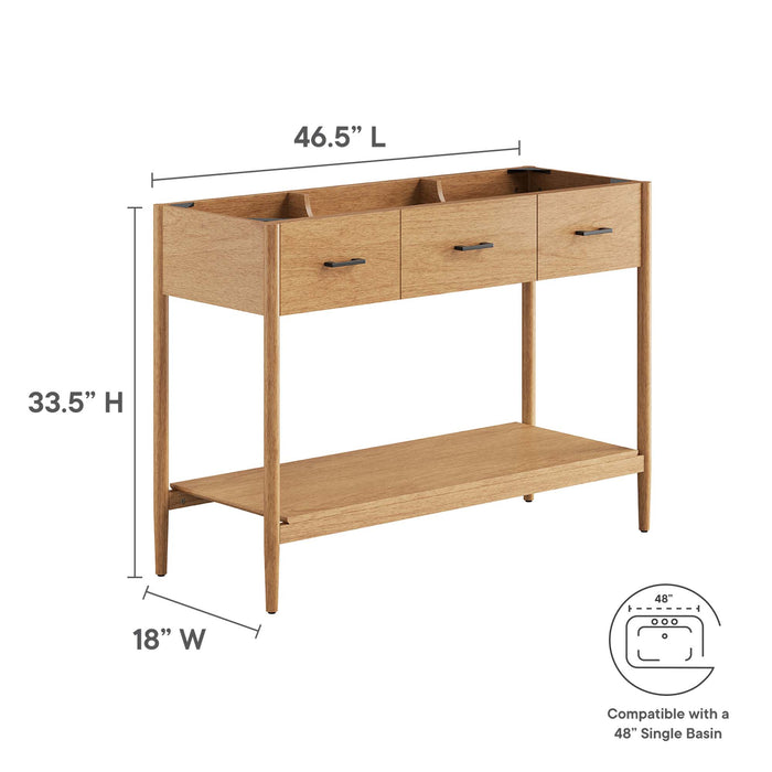 48-Inch Laminate Roanoke Vanity Cabinet – Minimalist Design, Storage Space