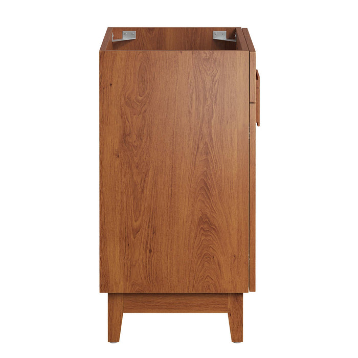 24-Inch Richfield Modern Bathroom Vanity Cabinet Particleboard Walnut Finish Cabinet Only Sink Not Included
