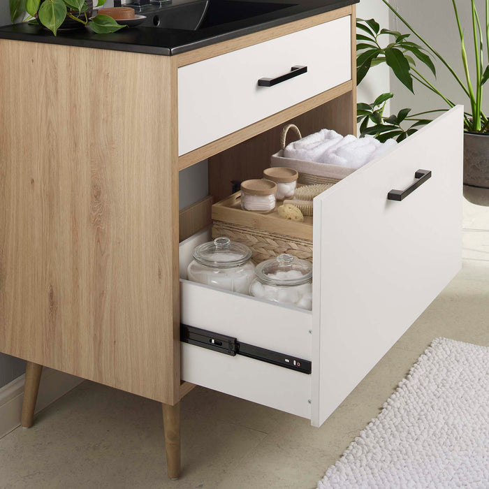 36-Inch Wooden Vanity Cabinet – Dabury Series, Contemporary Bathroom Style with Sink
