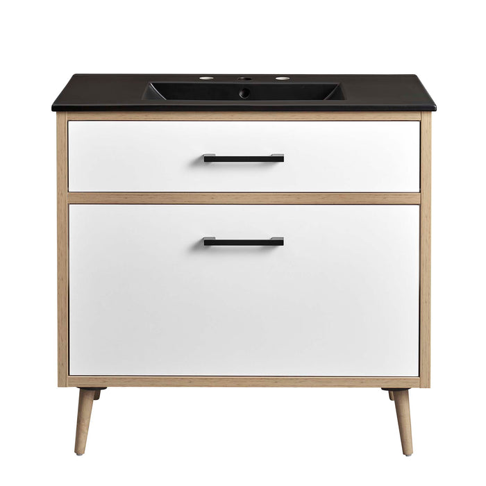 36-Inch Wooden Vanity Cabinet – Dabury Series, Contemporary Bathroom Style with Sink