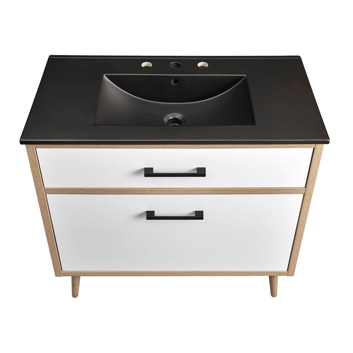 36-Inch Wooden Vanity Cabinet – Dabury Series, Contemporary Bathroom Style with Sink