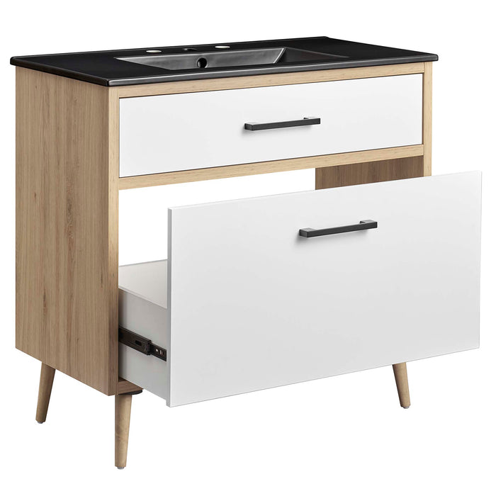 36-Inch Wooden Vanity Cabinet – Dabury Series, Contemporary Bathroom Style with Sink