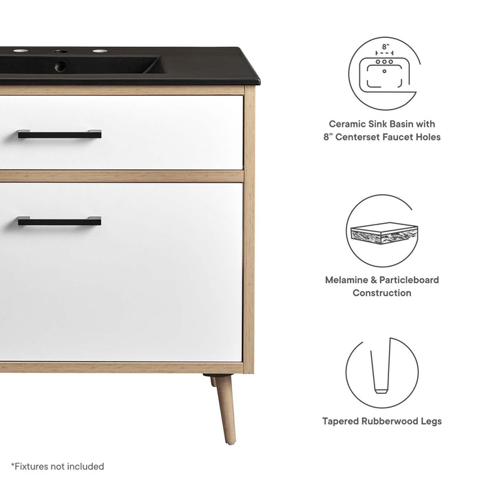 36-Inch Wooden Vanity Cabinet – Dabury Series, Contemporary Bathroom Style with Sink