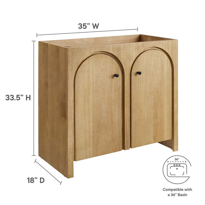 36-Inch Hartley Vanity Cabinet – Freestanding Wood Frame for Custom Sink (No Basin Included)