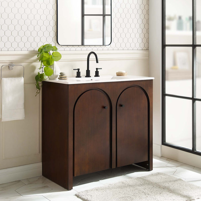 36-Inch Ralston Bathroom Vanity Cabinet – Modern Wood Construction, Sink Not Included