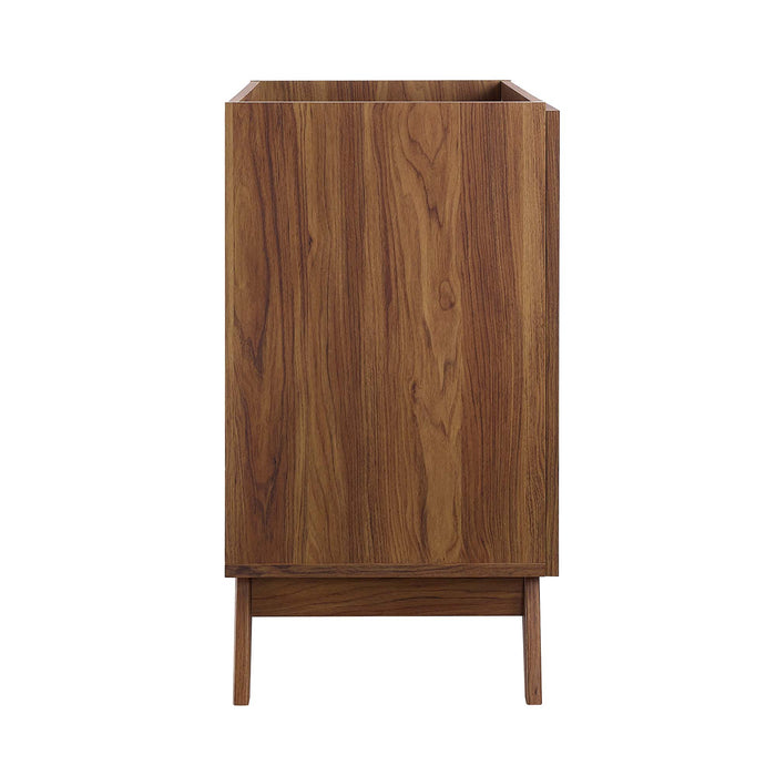 30-Inch Arlianis Modern Bathroom Vanity Cabinet MDF Particleboard Walnut with Rattan Weave Cabinet Only Sink Not Included