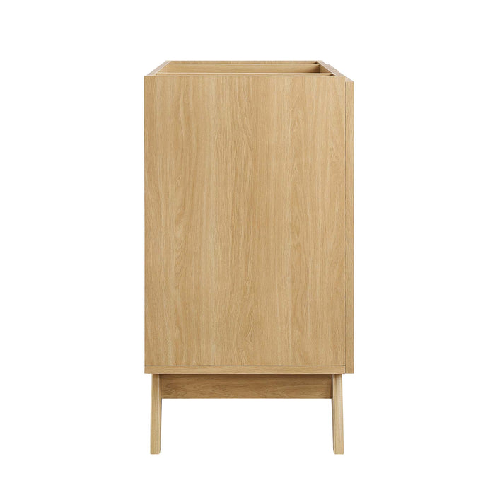 36 Inch Bori Wood Grain Bathroom Vanity Cabinet Rattan Door Style with Soft-Close Hinges Sink Separate