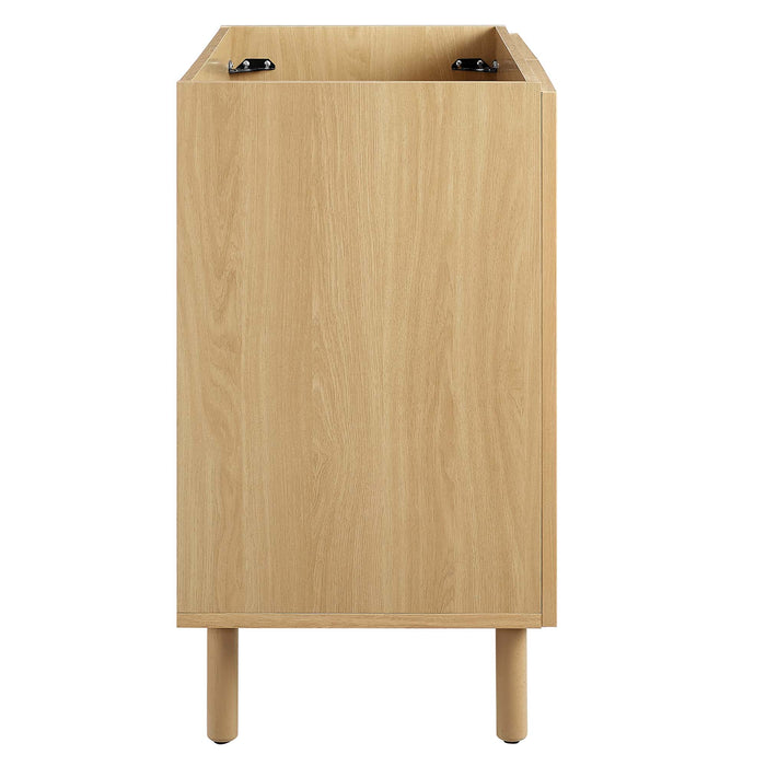 36-Inch Reed Freestanding Vanity Cabinet – Sleek Metal Bathroom Base, Sink Sold Separately