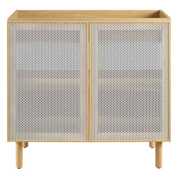 36-Inch Reed Freestanding Vanity Cabinet – Sleek Metal Bathroom Base, Sink Sold Separately