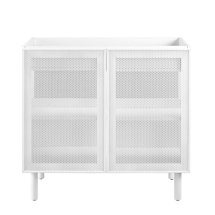 36-Inch Livana Freestanding Vanity Cabinet by Modway – Matte Metal Bathroom Base Only, Sink Not Included